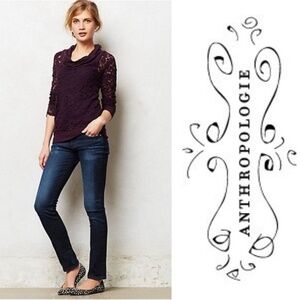 {Anthro} AG JEANS Stevie Slim Straight Dark Brooks